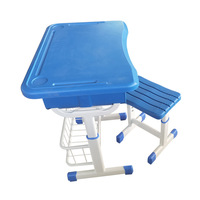 Ensemble de chaise de bureau ergonomique réglable pour étudiants avec panier de rangement pour salle de classe, ensemble de mobilier scolaire réglable en hauteur