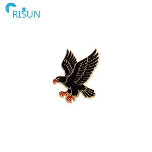 Spille con risvolto personalizzato con Logo <span class=keywords><strong>uccello</strong></span> volante nero con smalto morbido con smalto a forma di <span class=keywords><strong>aquila</strong></span> - Product Image 5