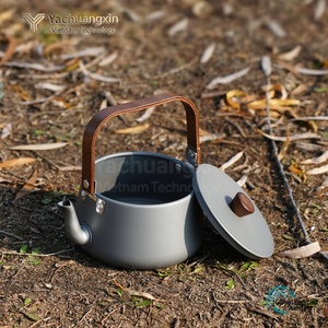 Stainless Steel <b>Kettle</b> With Wooden Handle Brushed Finish Minimalist Design For Gas And <b>Induction</b> Cookers - Product Image 5