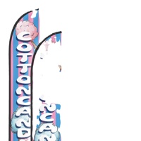 Drapeau publicitaire en polyester effet plume 11 pieds, bannière flottante double face pour extérieur, enseigne commerciale pour décoration d'événements de confiserie