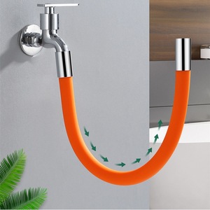 Manguera de extensión para grifo, tubo flexible de silicona con conector de cobre para suministro de agua del fregadero de cocina - Product Image 1