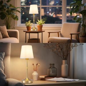Lampe de table moderne en tissu et métal, rechargeable, tactile, <span class=keywords><strong>LED</strong></span>, lumière d'ambiance décorative, USB, créative, pour chevet, veilleuse, best-seller - Product Image 2