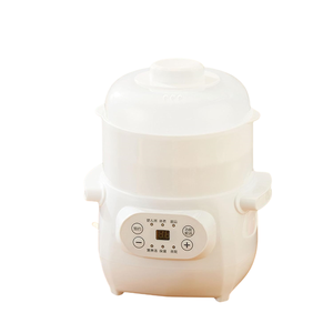 Marmite électrique silencieuse en céramique à cuisson lente, idéale pour les ragoûts, les œufs et les soupes, avec panier vapeur pour les œufs - Nouveauté très demandée - Product Image 2