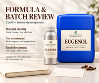 Eugénol Liquide Arôme Naturel Parfumé 98,0% à 99,0% Extrait Végétal Arôme Épicé Sucré Boisé Herbacé pour Usage Industriel Quotidien