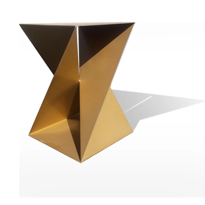 Modern Minimalist Luxury Z-Shaped Metal Side <b>Table</b> OEM/ODM High Quality <b>Stainless</b> <b>Steel</b> Customizable Coffee <b>Tables</b> - Product Image 3