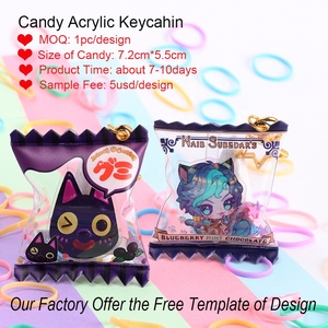 Milieuvriendelijke Goedkope Prijs Yiwu Factory <span class=keywords><strong>Custom</strong></span> <span class=keywords><strong>Made</strong></span> Epoxy Acryl Sleutelhanger Holografische Anime Acryl Charm