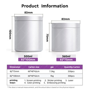Customized Logo Printed 500ml Metal Packaging Tin Can Boxes Round Cylinder Aluminum <b>Container</b> for Gummies - Product Image 3