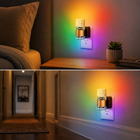 Veilleuse LOHAS à changement de couleur RGB, 3 niveaux de luminosité réglables, lampes de chevet modernes pour chambre à coucher