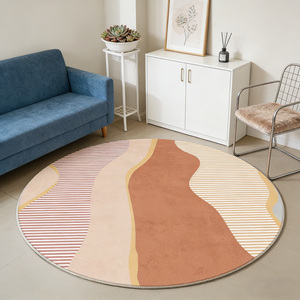 Tappeti e Moquette Moderni Rotondi Spessi per Soggiorno, Piastrelle di Moquette su Misura per Arredamento Casa - Product Image 3