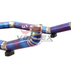 Système d'échappement Vortex Titanium Valvetronic compatible avec BMW F06 M6 Gran Coupé 4.4T Performance Racing Catback Muffler System Pie-cut Blue Kit - Product Image 6