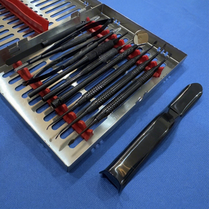 Kit de 11 instruments de micro-chirurgie dentaire parodontale, outils chirurgicaux dentaires noirs en acier inoxydable, réutilisables, autoclavables, CE - Product Image 4