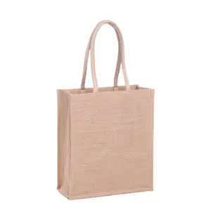 Import China Products Ladies Fashionable tote personalised jute bag