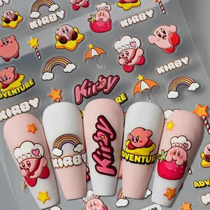 Festival chinois Cartoon Boutique Images 5d Gaufré Semi Durci UV Gel Nail Art Autocollants Wraps Stickers