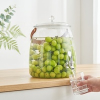 Carafe à eau en plastique transparent de qualité supérieure, pichet pour boissons froides avec couvercle pour réfrigérateur