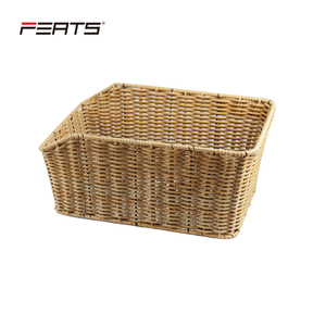 Cesta <span class=keywords><strong>trasera</strong></span> de poliratán <span class=keywords><strong>para</strong></span> <span class=keywords><strong>bicicleta</strong></span>, con piezas de montaje, gran espacio, fuerte y duradero, 49x32x22cm - Product Image 2