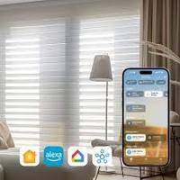 2025 nouveau Design lumière intelligente filtrant Polyester 3 couches fenêtre intérieure jour nuit Shangri-La aveugle Triple ombre tissus pour chambre