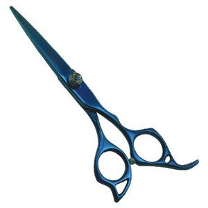 Ciseaux de coupe de cheveux professionnels enduits de titane bleu de qualité supérieure - Product Image 1