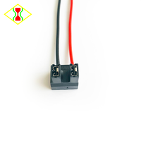 Adaptateur de prise femelle à angle droit H7, câble de connexion, faisceau de câblage, fiche de raccordement, phare automobile, lampe, 2 fils, 15 cm, 18 AWG