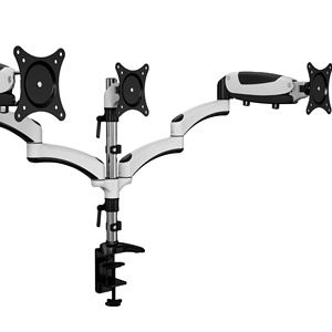Soporte de Monitor Flexible con Resorte de Gas Extraíble con Montaje en V, Soporte de Acero para Tres Monitores, Altura Ajustable, Abrazadera de Mesa, Brazo para Monitor de <span class=keywords><strong>32</strong></span> Pulgadas en Existencia - Product Image 1