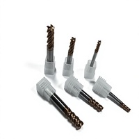 Pisau Frais CNC Karbida Presisi Tinggi 4-Flute End Mill untuk Pemrosesan Material Keras Climb Milling 45 Helix HRC45-62
