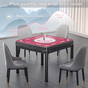 Nouvelle sortie : Tapis de mahjong de luxe carré 32,5x32,5 pouces, série Dragon en caoutchouc, pliable et écologique, pour casino, jeux d'argent et poker texan - Product Image 5