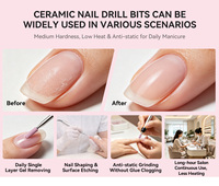 Embouts de ponçage en céramique pour ongles en acrylique, embouts de polissage pour manucure, pour machine à ongles électrique, outils de préparation pour nail art