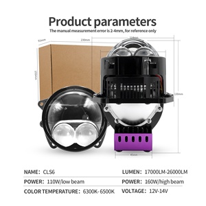 สินค้ามาใหม่สว่างจ้า160W 3นิ้วลำแสงต่ำสูง RHD LHD ตัดแบนพร้อมเลเซอร์เรโทรไฟ LED 3ชิ้นไฟหน้าเลนส์โปรเจคเตอร์ - Product Image 5