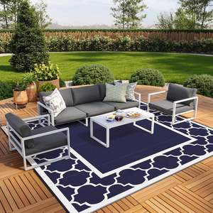 Alfombra Reversible para Exteriores para Autocaravanas, 9 x 12 pies, Ecológica, <span class=keywords><strong>de</strong></span> Polipropileno, Fácil <span class=keywords><strong>de</strong></span> Limpiar, Portátil, para Exteriores - Product Image 5