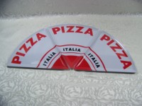 Assiettes en mélamine personnalisées, créatives, pour pizza et service, vente en gros, camping, triangle, compatibles lave-vaisselle