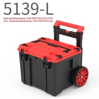 Boîte à outils modulaire professionnelle empilable avec roulettes, étanche, résistante aux chocs, valise rigide roulante pour kit de matériel d'électricien