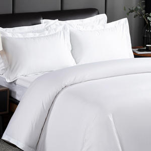 Ensemble <span class=keywords><strong>de</strong></span> quatre pièces <span class=keywords><strong>de</strong></span> style moderne en <span class=keywords><strong>satin</strong></span> blanc pur pour hôtel et literie <span class=keywords><strong>Drap</strong></span>-<span class=keywords><strong>housse</strong></span> King Size en pur <span class=keywords><strong>coton</strong></span> Vente en gros - Product Image 1