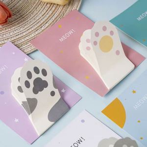 Multicolor Kawaii Cat Paw Design Customizable Memo Pads Cute Office School Paper Writing Gifts Special-Shape Self-Adhesive Memos - Product Image 3