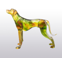 Statue de chien de grand danois de haute qualité Sculpture assise grandeur nature avec ornement de Noël