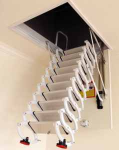 Échelle Loft rétractable rétractable en aluminium, échelle à ciseaux pliables <span class=keywords><strong>attiques</strong></span> - Product Image 4