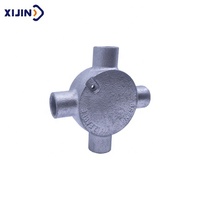 Boîte de jonction circulaire rigide à 3 voies en fer malléable galvanisé à chaud de 25 mm
