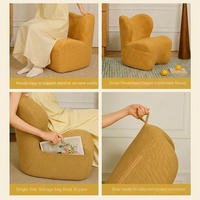 Canapé d'angle ergonomique en chenille pour salon, protection lombaire, dossier incurvé en L, sans accoudoirs, style nordique moderne et minimaliste, idéal pour la lecture