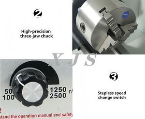 Mini tour CNC semi-automatique 400 <span class=keywords><strong>600</strong></span> 800MM pour métaux avec filetage automatique, idéal pour le travail du bois - Product Image 5