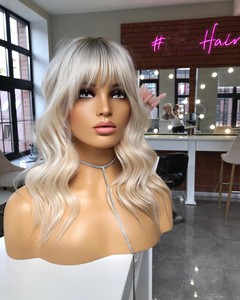 Toupet in Capelli Umani <span class=keywords><strong>con</strong></span> Base in Seta di Lusso, Facile da Indossare, Colore Balayage Biondo Radicato <span class=keywords><strong>con</strong></span> Frangia per Donne <span class=keywords><strong>con</strong></span> Perdita di Capelli, 10-20 Pollici - Product Image 3