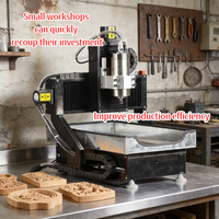Mesin CNC Mini Desktop JS 3040 1500W 3 Axis Struktur Besi Cor untuk Pengukiran Kayu, Baja Tahan Karat, Aluminium, Tembaga