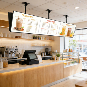Écrans d'affichage numériques pour menu de café, 32, 43, <span class=keywords><strong>55</strong></span> pouces, LCD LED, pour restaurants, sur mesure, Android, Wifi, 4G, signalisation numérique - Product Image 1
