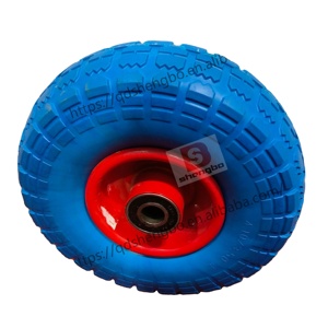 Customized Heavy Duty <strong>Wheel</strong> OEM Colored Flat <strong>Free</strong> Tire <strong>Wheels</strong> for <strong>Caster</strong> Hand Truck Trolley Dolly Generator - Product Image 3
