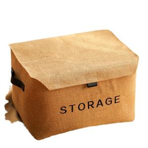 Caja de Almacenamiento de Yute Cotton Way, Rectangular, Reforzada, con Logotipo, Organizador de Ropa para Armario, Cesta de Almacenamiento Multifuncional - Product Image 2