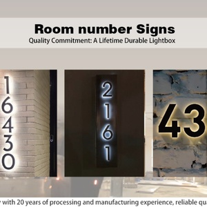 Custom House Number <b>Plates</b> Durable Stylish Small Letter and Number <b>Plate</b> for Apartment House or Office - Product Image 2