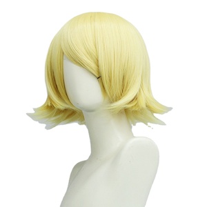 ขายส่งVocAloid <span class=keywords><strong>Rin</strong></span>/<span class=keywords><strong>Len</strong></span> Kagamineวิกผมคอสเพลย์ 14 นิ้วสั้นหยิกGolden Syntheticอะนิเมะคอสเพลย์เครื่องแต่งกายผมวิกผมสําหรับงานปาร์ตี้ - Product Image 6