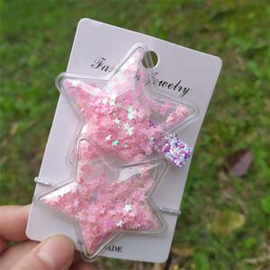 Новый стиль, милая мультяшная заколка для волос с блестками и звездами, зажим для волос, набор заводских заколок для волос, Оптовая продажа - Product Image 2