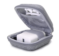 Étui de transport rigide en EVA résistant à l'eau pour câbles d'écouteurs, organisateur d'accessoires technologiques durable avec fermeture éclair, sac isotherme portable