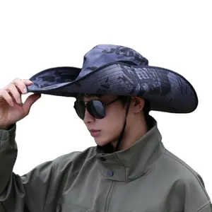 Cappello da pesca per sole e protezione solare alla moda all'aperto cappellino da pesca con visiera parasole