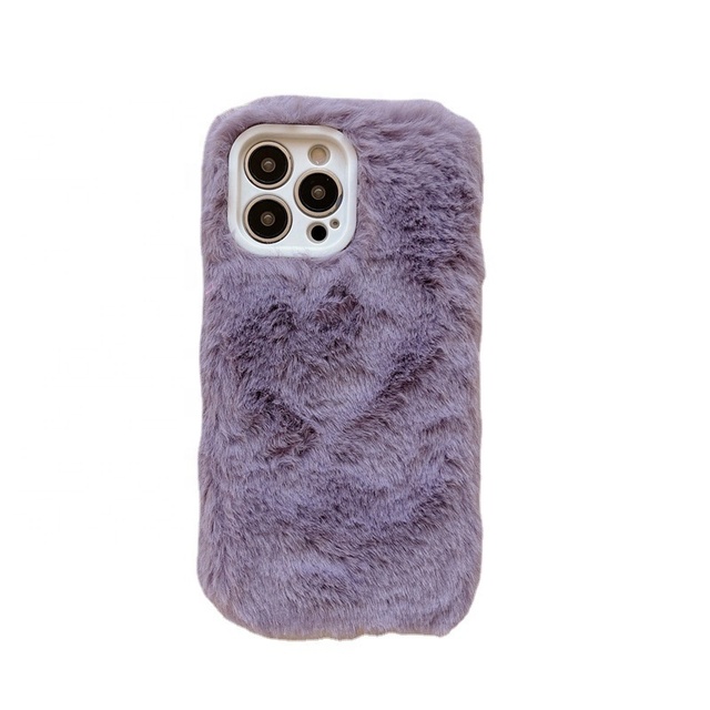 Fluffy Waterproof Shockproof Multi-Brand Mobile Phone Case with Street Fashion Design Plastic Ring Holder Made in Guangdong