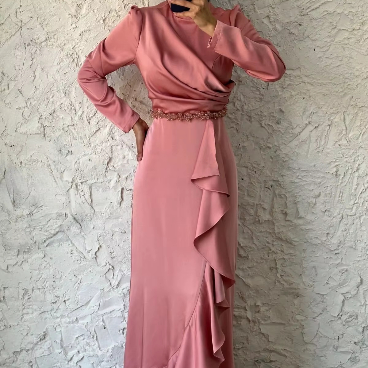 wholesale evening dresses in turkey Lavender Floral Satin Corset Dress main image 1