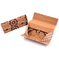 Étui à lunettes rigide pliable triangulaire en liège naturel, personnalisable avec logo, en matériau écologique durable Bestclean